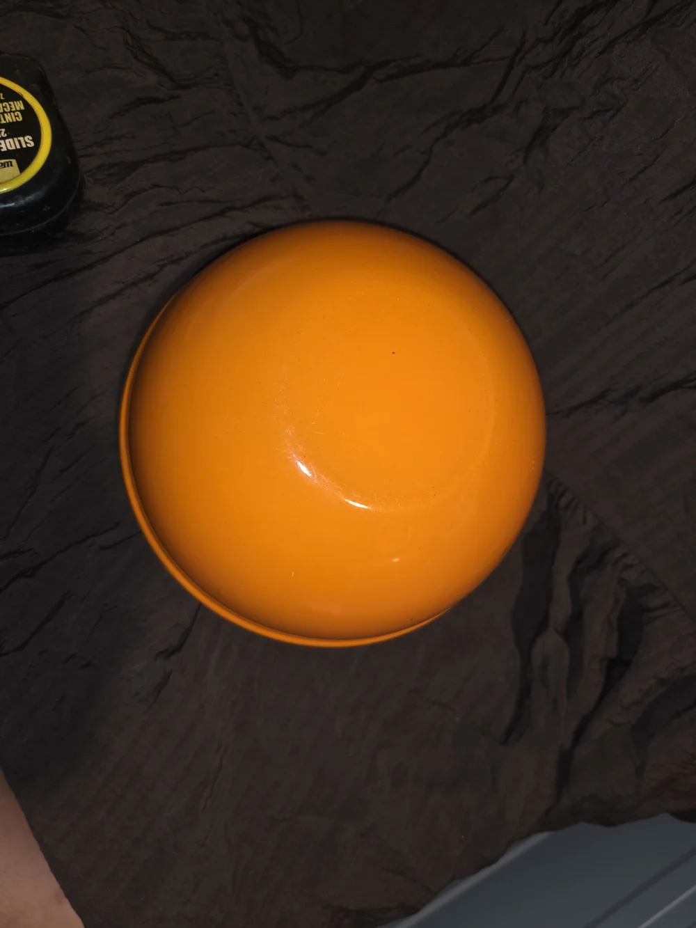 Orange Decorative Mixing Bowl with White Geometric Motif